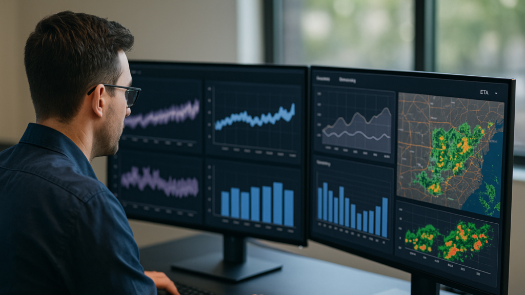 Predictive analytics dashboard for beverage demand with weather data.