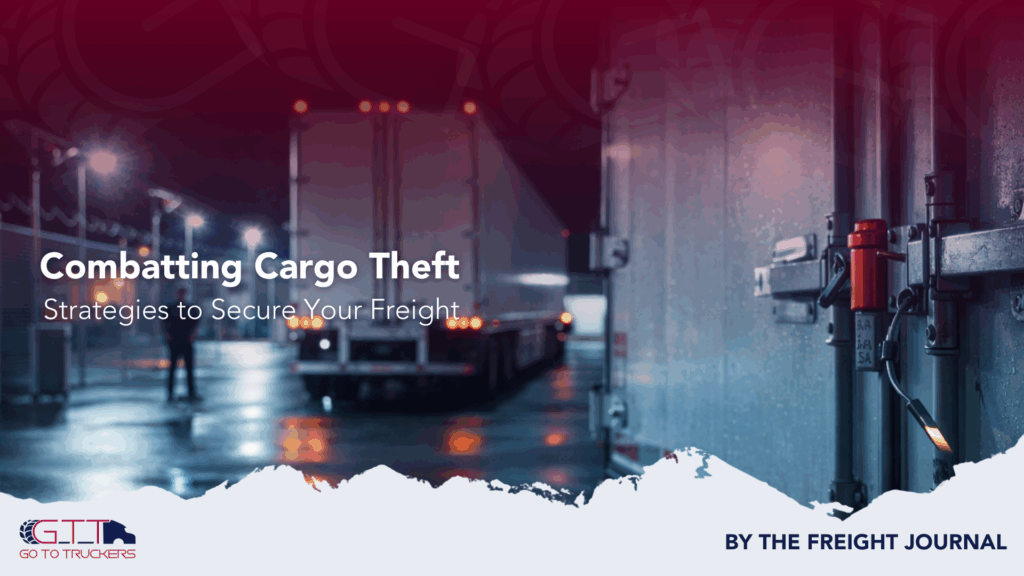 Secure trailer doors with a lock at a distribution yard, illustrating cargo theft prevention and freight security.