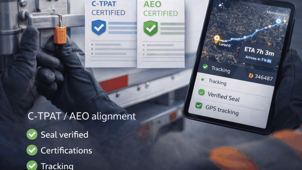 US-Mexico shipment compliance security programs with seal verification and carrier vetting